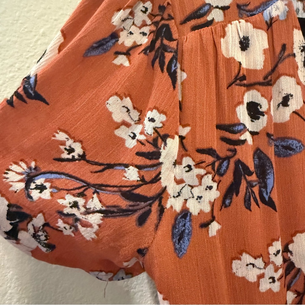 American Rag Rust Floral Mini Dress - Picture 4 of 5